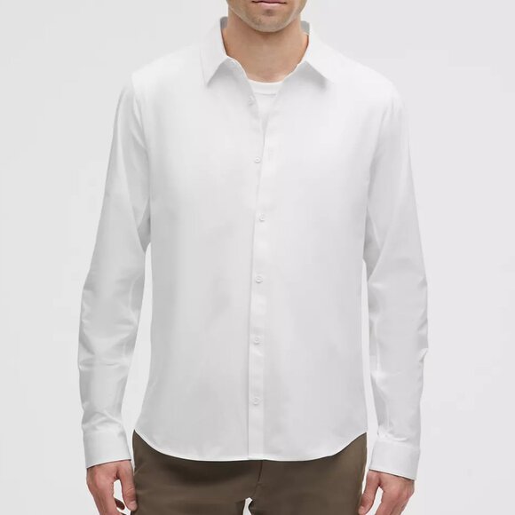 BNWT Lululemon New Venture Long-Sleeve Shirt Slim-Fit, White, sizes in details - Picture 1 of 7